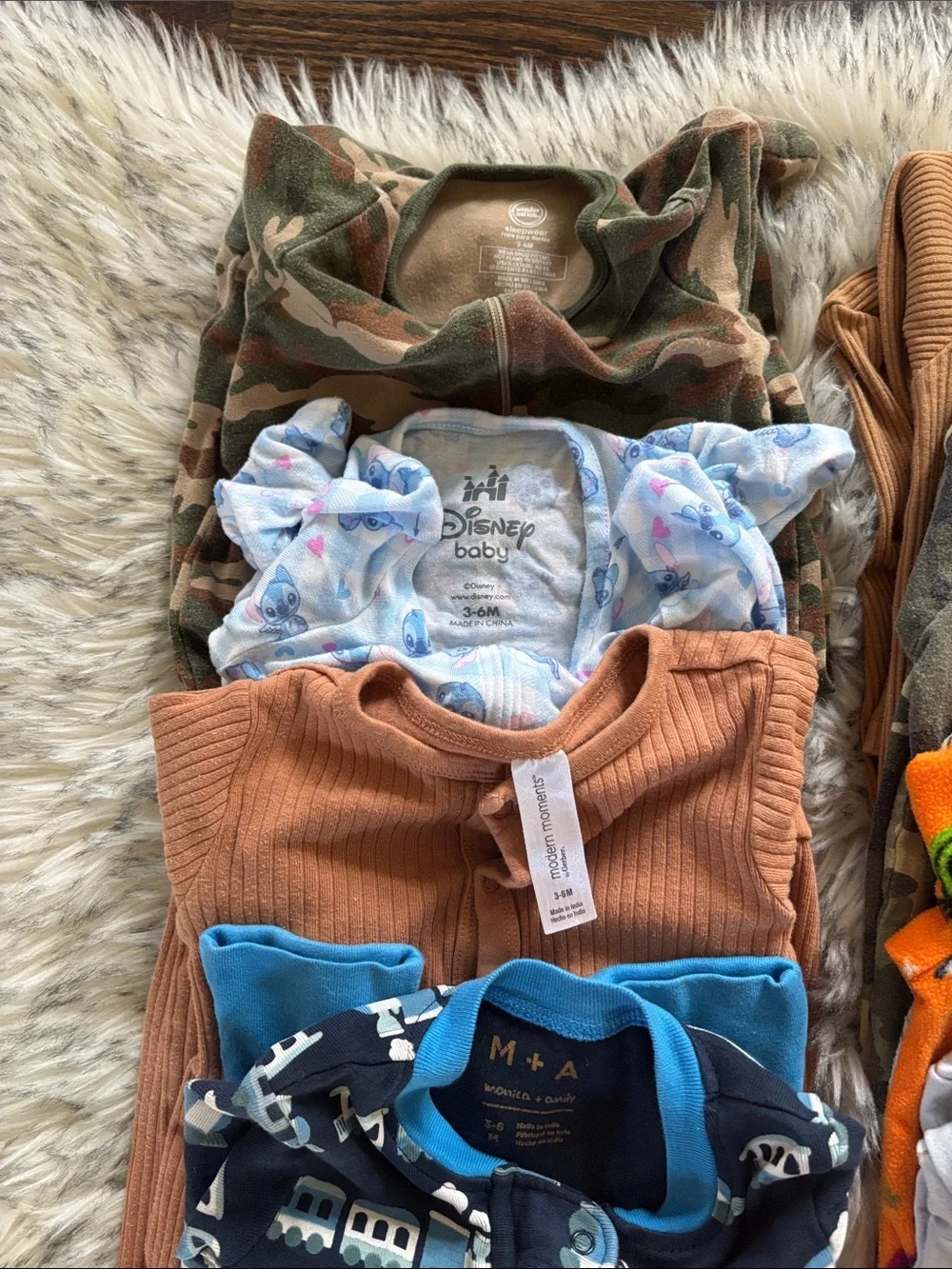 3-6M 8 Baby Boy Footie Bodysuit Bundle